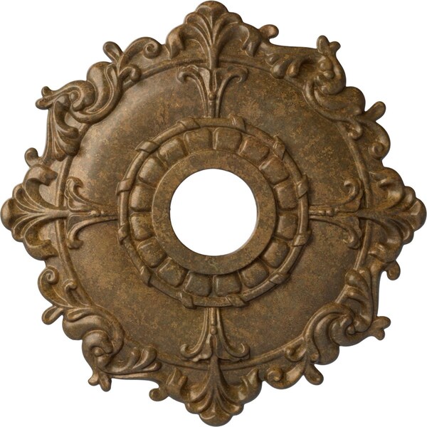 Ekena Millwork Riley Ceiling Medallion (Fits Canopies up to 4 5/8"), 18"OD x 3 1/2"ID x 1 1/2"P, Rubbed Bronze CM18RLRZS - main